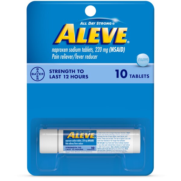 Aleve - Analgésico, naproxeno sódico en tabletas