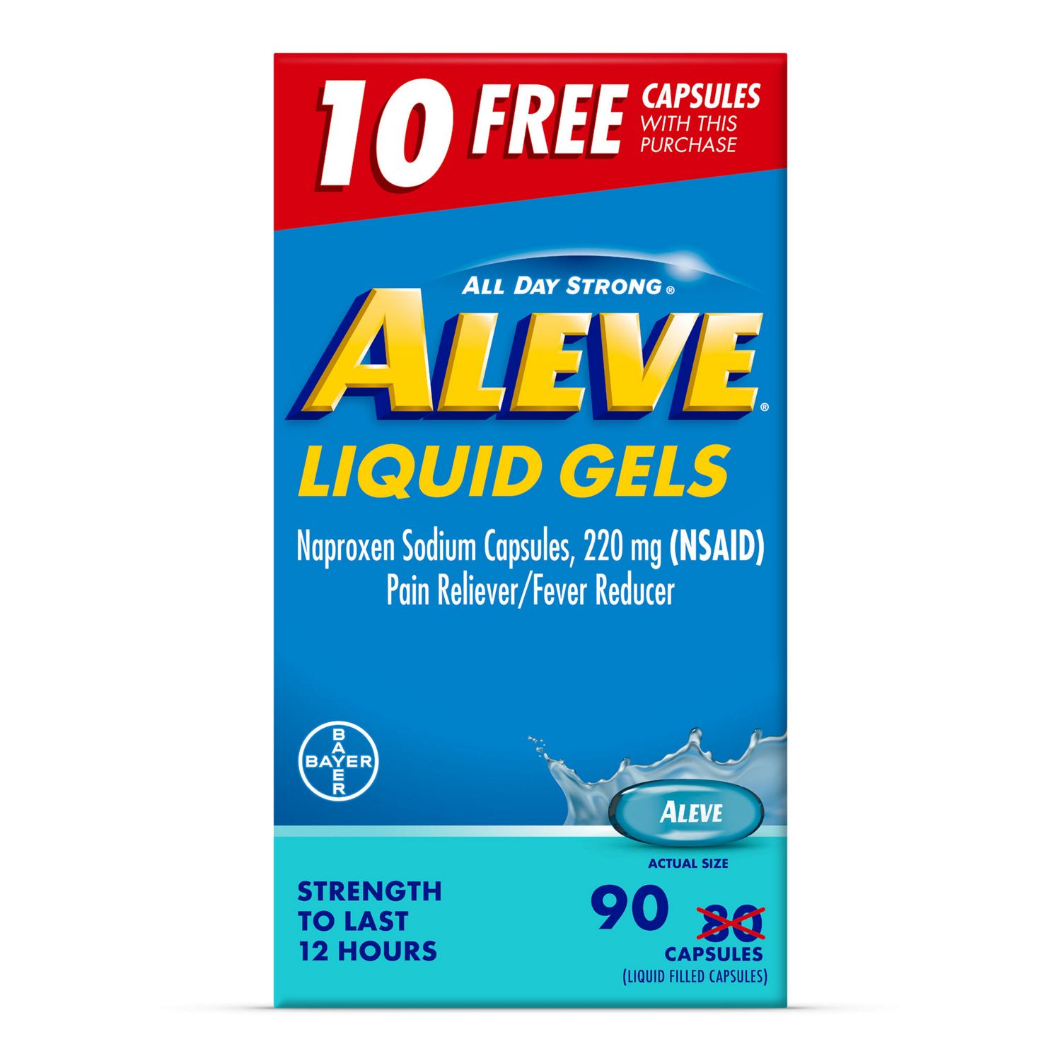 Aleve Liqui-Gels Easy Open Arthritis Cap 220 MG Naproxen Sodium Capsules