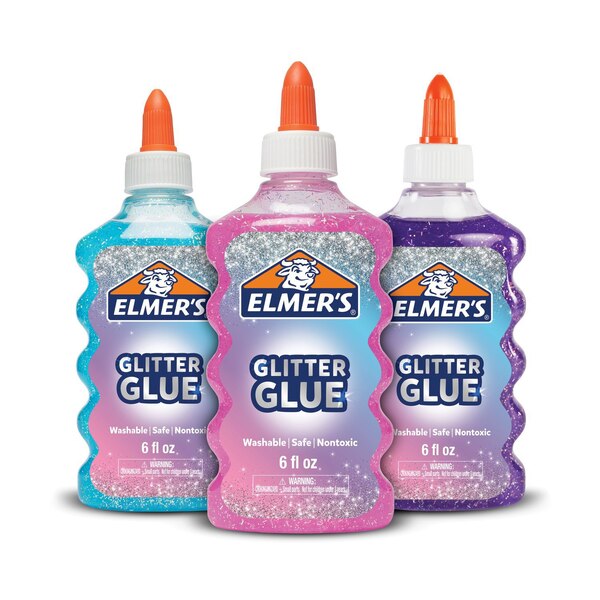 Elmer's Classic - Pegamento con brillo lavable, colores surtidos