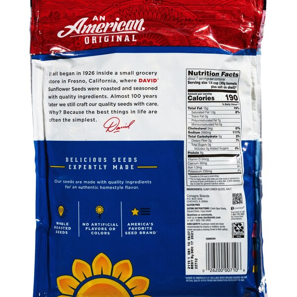 David Original Roasted & Salted Sunflower Seeds