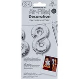 Anagram Air Balloon, Number "8" Silver, 8 x 14 in, thumbnail image