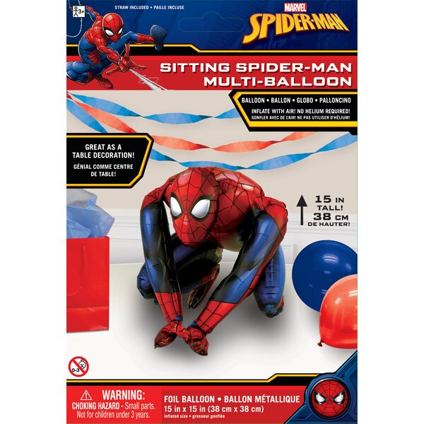 Anagram Square Air Balloon, Spiderman, 15 x 15 in