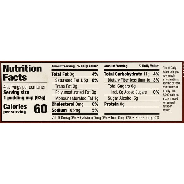Snack Pack Sugar-Free Vanilla Pudding, 3.25 OZ, 4 CT