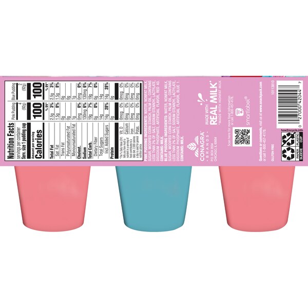 Snack Pack Unicorn Magic Pudding Cups, 6 PK