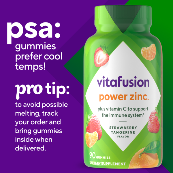 Vitafusion Power Zinc Gummy Vitamins, 90 CT