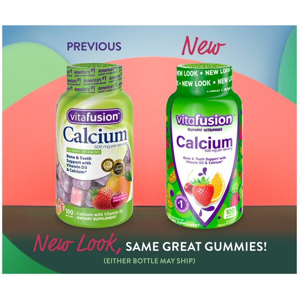 Vitafusion Calcium Gummy Vitamins for Adults 500 mg
