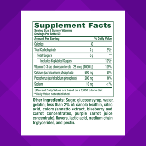 Vitafusion Calcium Gummy Vitamins for Adults 500 mg
