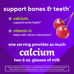 Vitafusion Calcium Gummy Vitamins for Adults 500 mg
