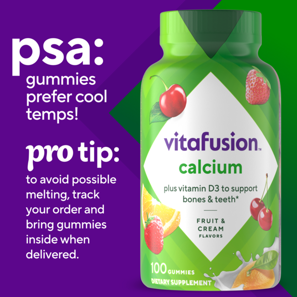 Vitafusion Calcium Gummy Vitamins for Adults 500 mg