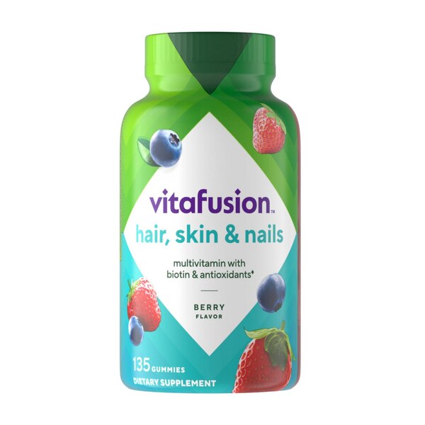 Vitafusion Hair, Skin & Nails Gummies, Mixed Berry, 120 CT