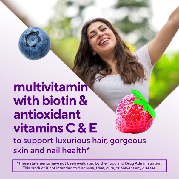 Vitafusion Hair, Skin & Nails Gummies, Mixed Berry, 120 CT