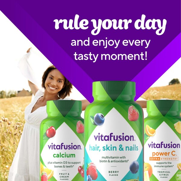 Vitafusion Hair, Skin & Nails Gummies, Mixed Berry, 120 CT