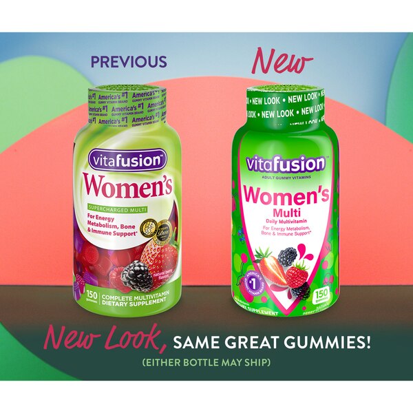 Vitafusion Women's Bone and Metabolism Daily Multivitamin Gummy Formula, 150 CT