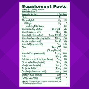 Vitafusion Women's Bone and Metabolism Daily Multivitamin Gummy Formula, 150 CT