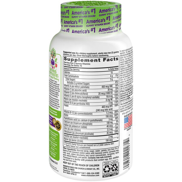 Vitafusion Women's Bone and Metabolism Daily Multivitamin Gummy Formula, 150 CT