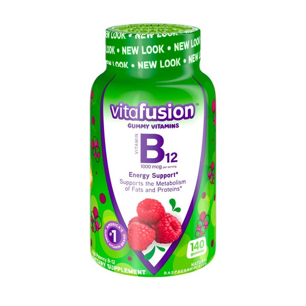 VitaFusion B12 Gummies, Raspberry, 140 CT