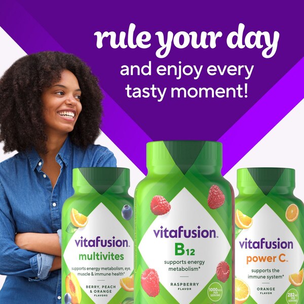 VitaFusion B12 Gummies, Raspberry, 140 CT