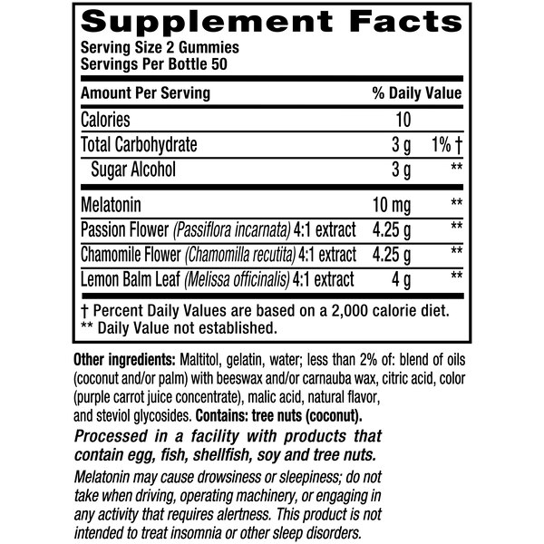 Vitafusion Max Strength Melatonin Gummies, 100 CT