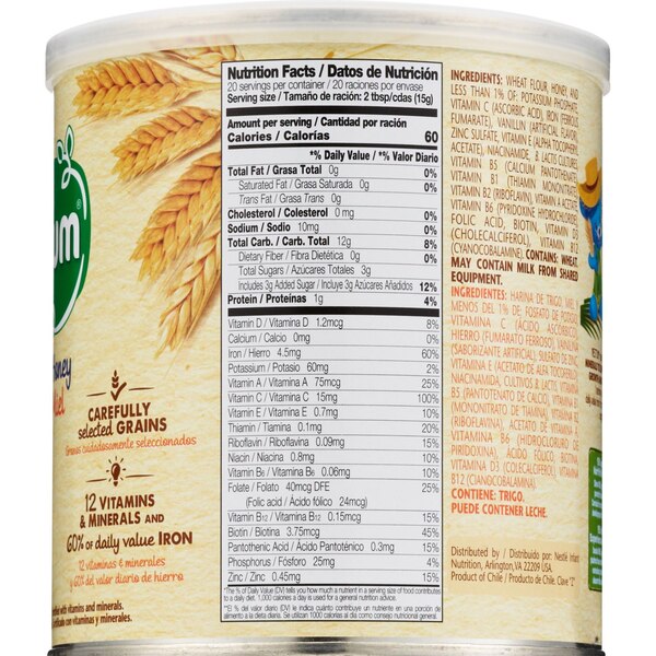 Nestle Nestum Cereal, Wheat & Honey, 10.5 OZ