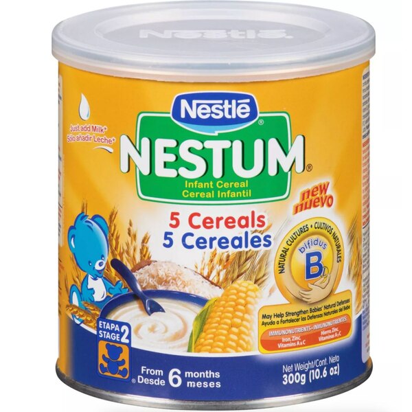 Nestle Nestum Infant Cereal 5 Cereals Stage 2 (6 Month) Can