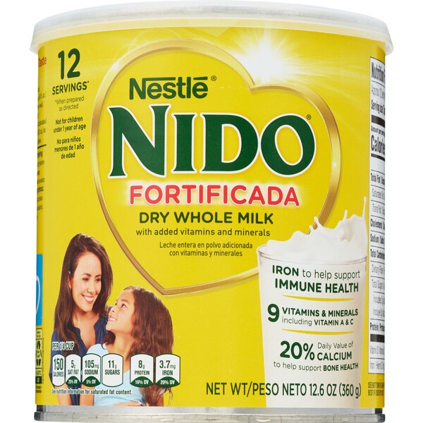 Nestle Nido Fortificada Dry Whole Milk, 12.6 OZ
