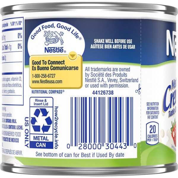 Nestle Media Crema Lite Cream, 7.6 OZ