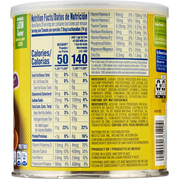 Nestle Nesquik - Polvo con sabor a chocolate, 14.1 oz