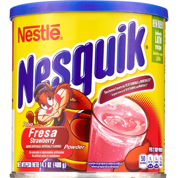 Nestle Nesquik Powder Drink Mix, Strawberry, 14.1 OZ