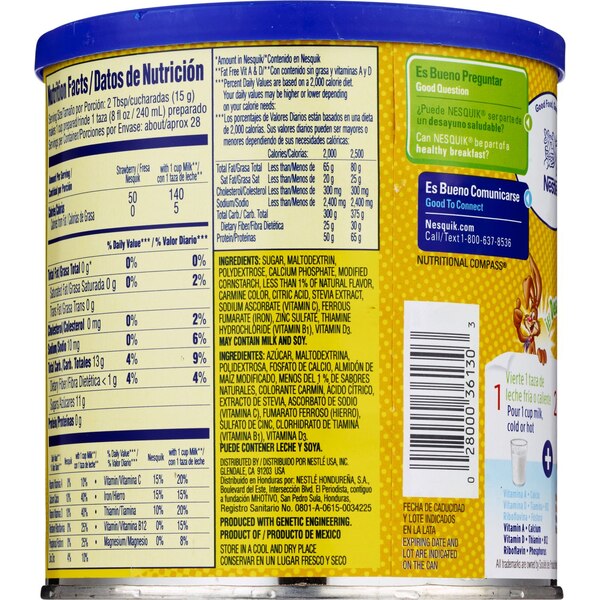 Nestle Nesquik Powder Drink Mix, Strawberry, 14.1 OZ