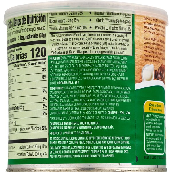 Nestle Milo Activ-Go Chocolate Malt Powder Drink Mix, 14.1 OZ