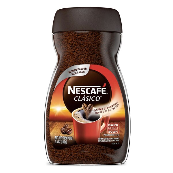 Nescafé Clasico Dark Roast Instant Coffee, 3.5 OZ
