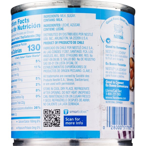 Nestle La Lechera Sweetened Condensed Milk, 14 OZ