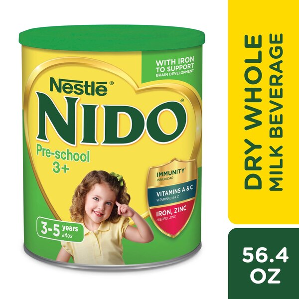 Nestle NIDO 3+ Toddler Powdered Milk Beverage with Vitamins & Minerals, 28.2 oz