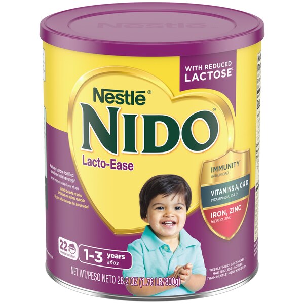 Nestle NIDO Lacto-Ease Toddler Powdered Milk Beverage, 28.2 oz