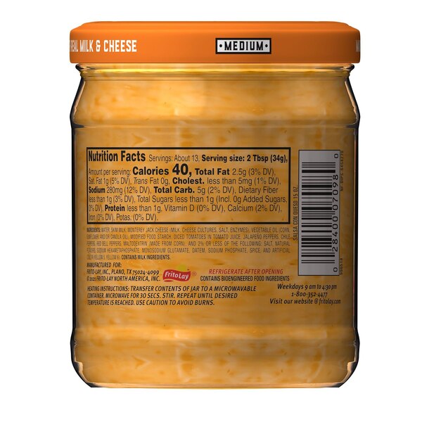 Frito-Lay Tostitos Salsa Con Queso Medium