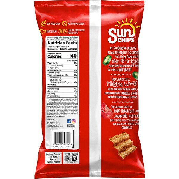 Sunchips, Garden Salsa Chips, 7 oz