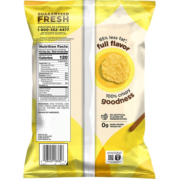 Lay's, Baked Potato Chips Original, 6.25 oz