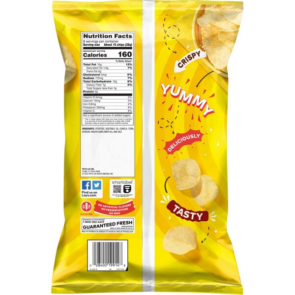 Lay's Potato Chips Classic, 8 oz