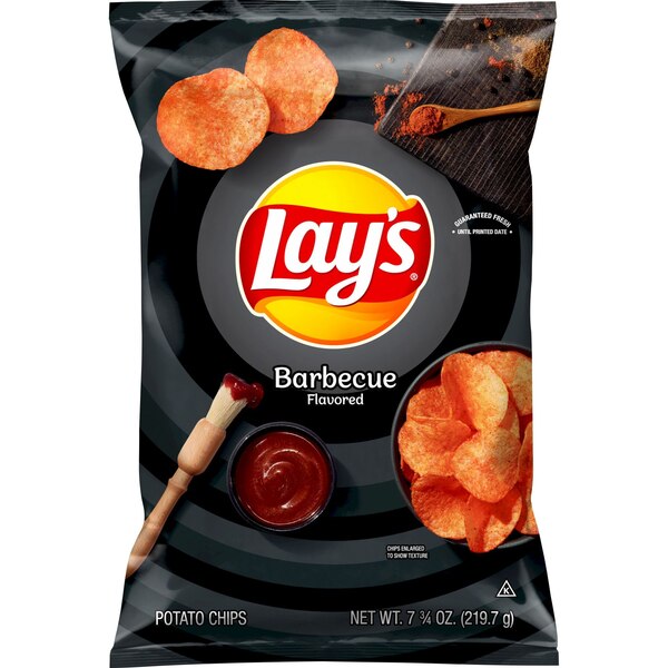 Lay's - Papas fritas, sabor Barbecue, 7.75 oz