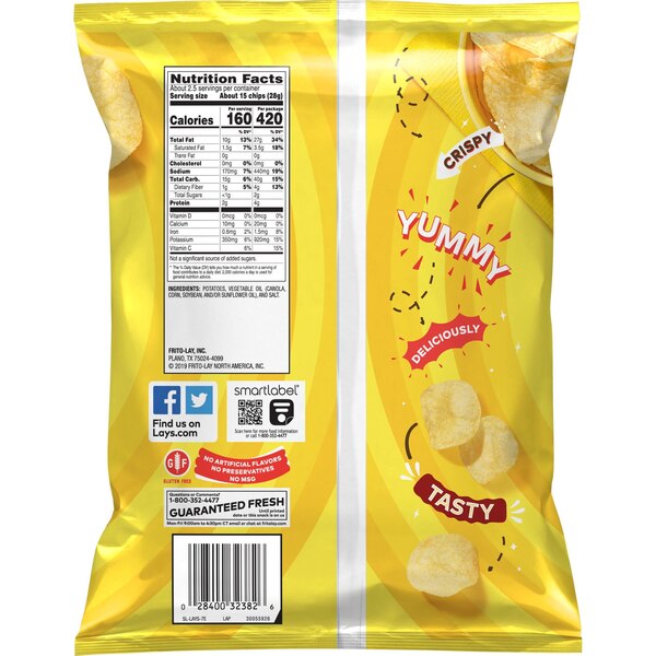 Lay's Potato Chips Classic, 2.62 oz