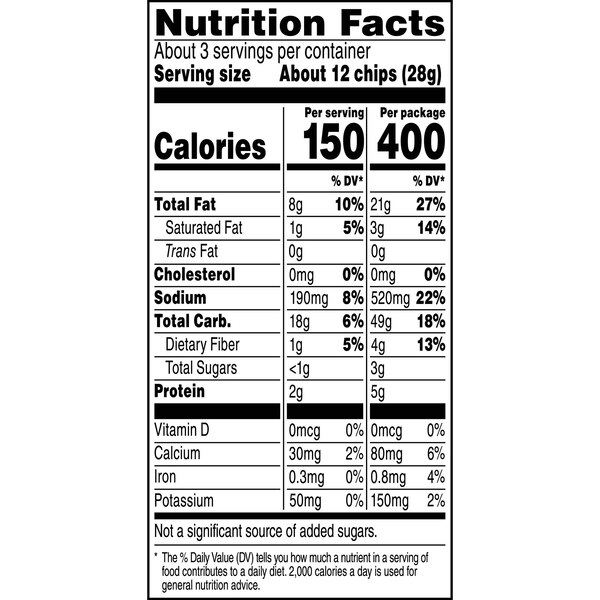 Doritos Tortilla Chips Cool Ranch Flavored, 2.75 oz