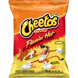 Cheetos Crunchy Cheese Flavored Snacks Flamin' Hot Flavored, 3.25 oz, thumbnail image 1 of 4