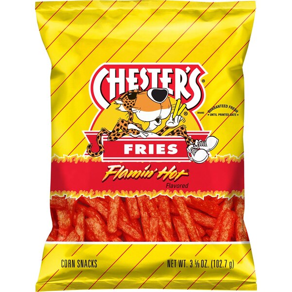 Chester's Fries, Corn Snacks Flamin' Hot Flavored 3.62 Oz