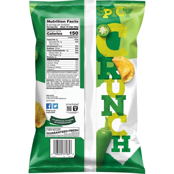 Lay's, Kettle Jalapeno Chips, 8.5 oz