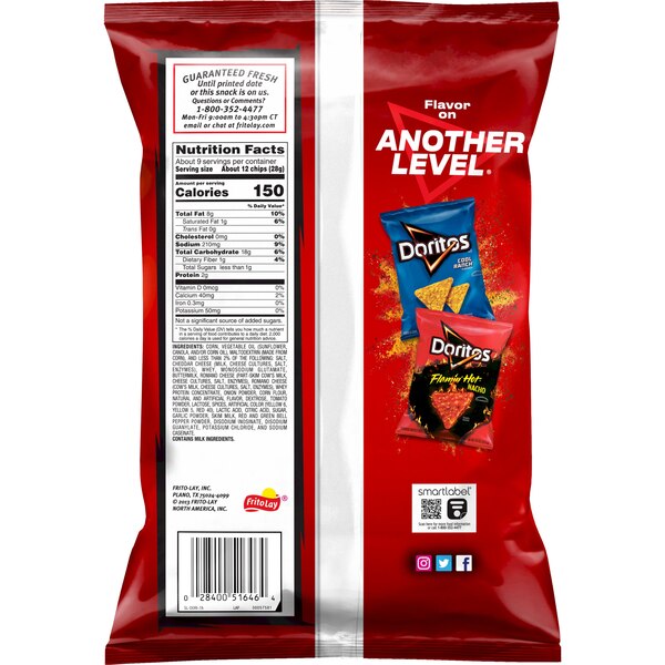 Doritos Nacho Cheese Flavored Tortilla Chips, 9.25 oz