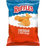 Ruffles Potato Chips Cheddar & Sour Cream Flavored, 8 oz, thumbnail image