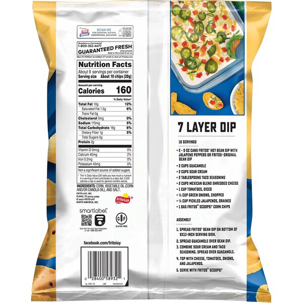 Fritos, Corn Chip Scoops, 9.25 oz