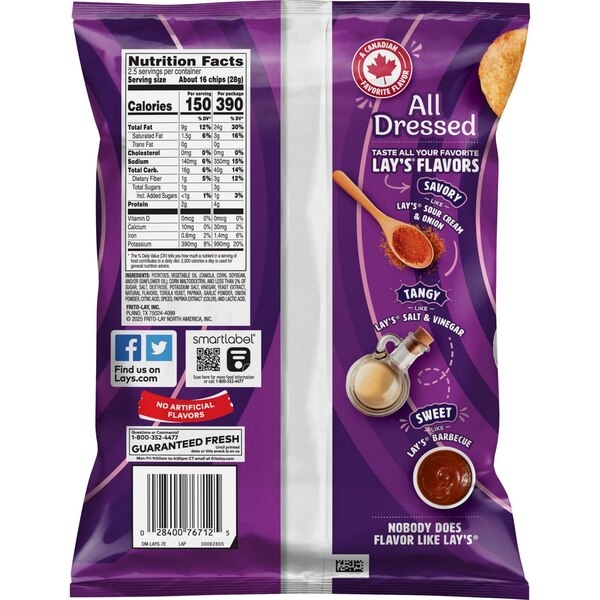 Lay's, Potato Chips All Dressed 2.5 oz