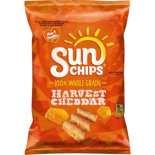 Sunchips, Harvest Cheddar Chips, 2.5 oz