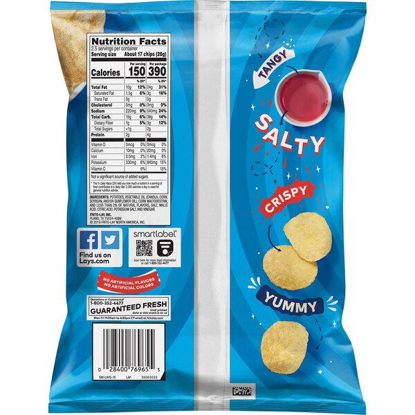 Lay's, Salt & Vinegar Chips, 2.5 oz